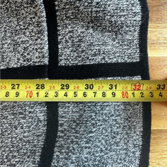 Women's Black and Gray Window Pane Open Front Cardigan size Large - Picture 7 of 10